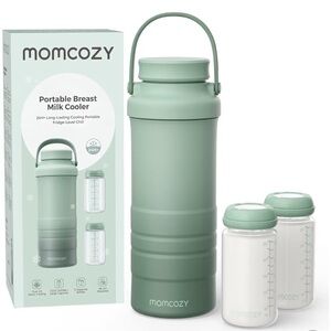 Momcozy Insulated Water Bottle - Cream and Gray